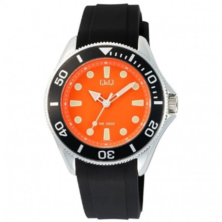 Men's Watch Q&Q GENT DIVER BLACK (Ø 41 mm)