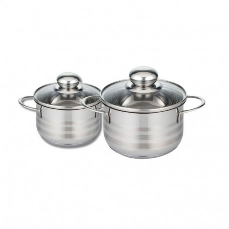Saucepans Fackelmann Elo Brillant Steel 1,75 L 1,25 L 2 Pieces