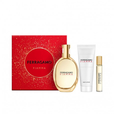 Women's Perfume Set Salvatore Ferragamo FIAMMA EDP 3 Pieces