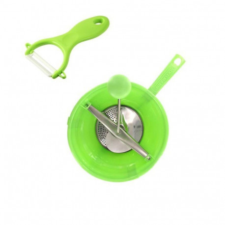 Juurvilja Koorja ja Riiv Fackelmann Vert Keraamiline Roostevaba teras Plastmass 20 x 40 x 30 cm 2 Tü