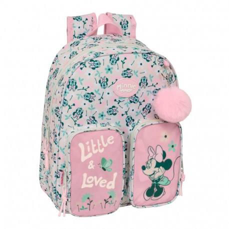 School Bag Minnie Mouse Minty Pink 28 x 34 x 10 cm