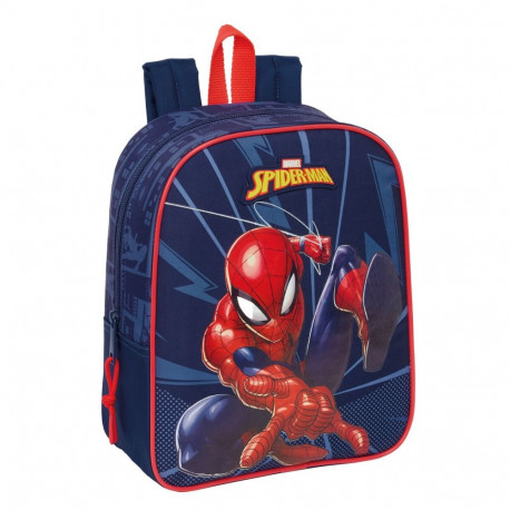 Kooliseljakott Spider-Man Sinine 22 x 27 x 10 cm