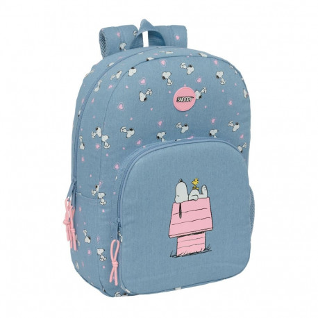 School Bag Snoopy Denim 30 x 46 x 14 cm