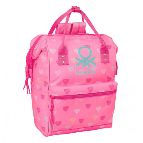 School Bag Benetton benetton Pink 27 x 40 x 19 cm