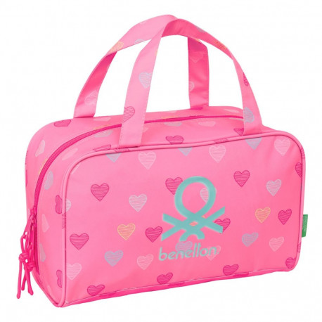 Reisi Tualett-tarvete Kott Benetton Heart Roosa 31 x 14 x 19 cm