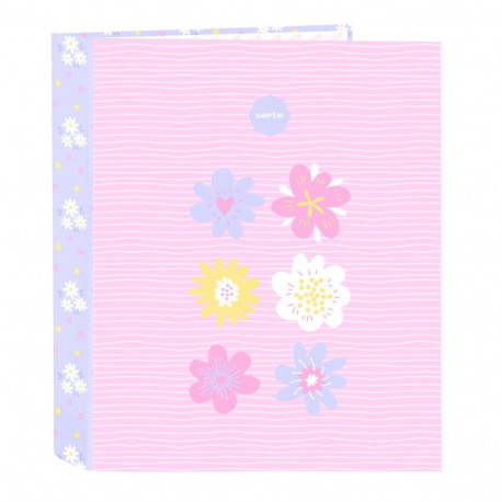 Rõngaskiirköitja Safta Bouquet Roosa Lillla A4 27 x 33 x 6 cm