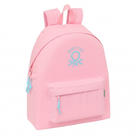 Kooliseljakott Benetton Rosa pastel Roosa 33 x 42 x 15 cm