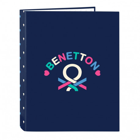 Ring binder Benetton Drop Multicolour A4 26.5 x 33 x 4 cm