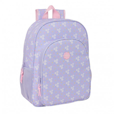 School Bag Safta Bouquet Pink Lilac 33 x 42 x 14 cm