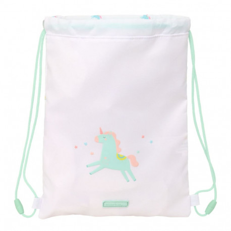 Backpack with Strings Safta Unicornio Beige 26 x 34 x 1 cm