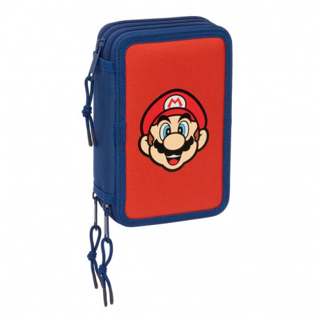 Holdall Super Mario Mamma mia Red Navy Blue 12,5 x 19,5 x 5,5 cm 37 Pieces