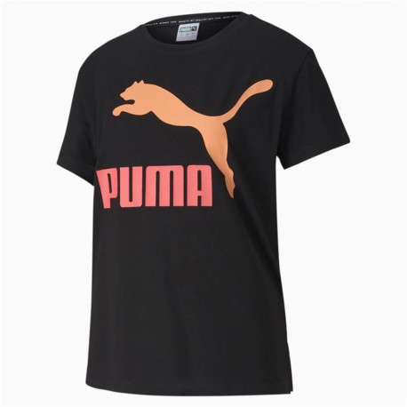 Lühikeste varrukatega T-särk, naiste Puma Puma Classics Logo Tee Must