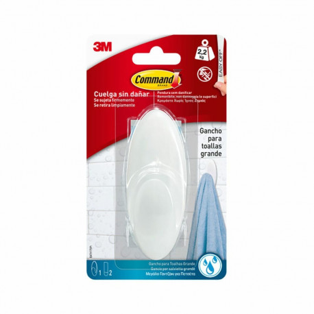 Konks riputamiseks 3M 2,2 Kg Valge Plastmass (1 Ühikut)