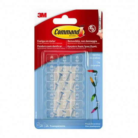 Hook for hanging up 3M Transparent Plastic (20 Units)