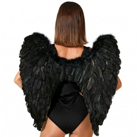 Angel Wings Black 65 x 65 cm