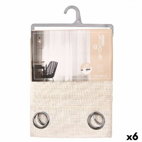 Kardin Gift Decor Pruun 140 x 260 cm Triibud (6 Ühikut)