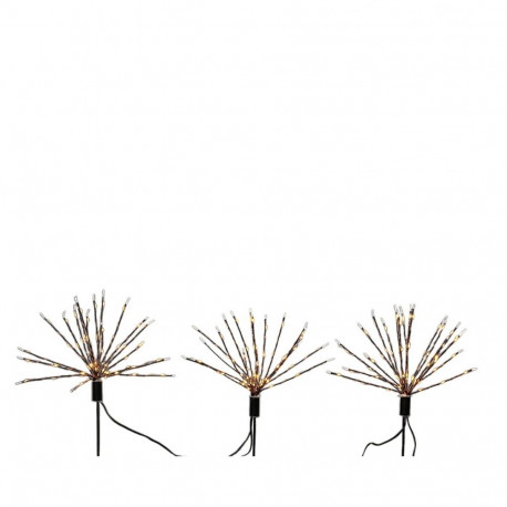 Set of LED garden stakes Lumineo Fireworks Christmas 220 V MicroLED 3 Pieces