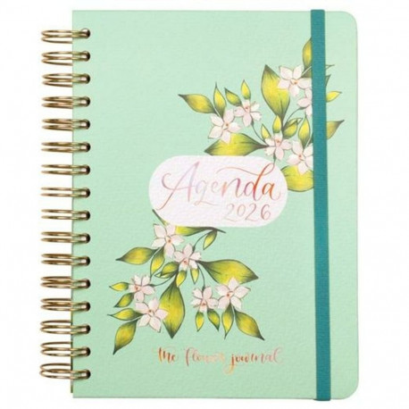 Diary Finocam THE FLOWER JOURNAL A5 15,5 x 21,2 cm Green 2026