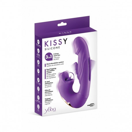 Dual Stimulation Vibe Yoba Kissy  Purple