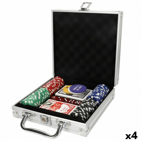 Poker Set Colorbaby 110 Pieces 4 Units