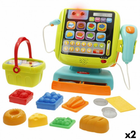 Puidust kassaaparaat koos tarvikutega Winfun 24 X 23 X 11 CM (2 Ühikut)