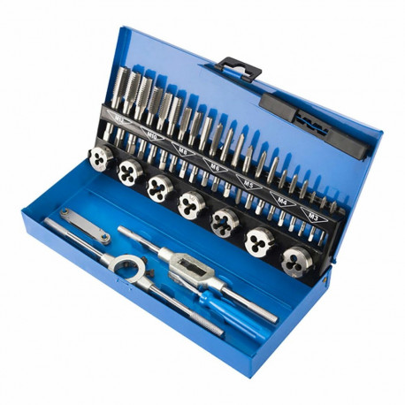 Set of Screw Cutting Taps and Threaders Workpro M3 x 0,5, M4 x 0,7, M5 x 0,8, M6 x 1,00, M7 x 1, M8 