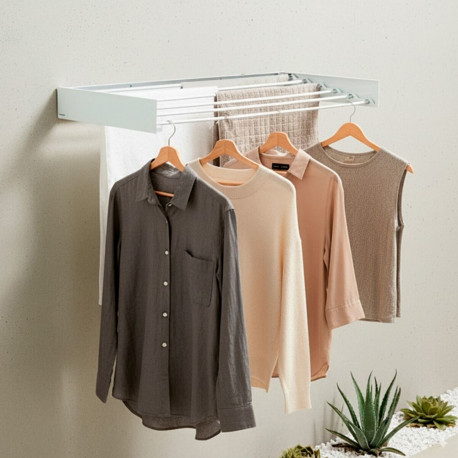 Kokkupandav, laiendatav, kokkutõmmatav seinakuivatusrest Dryva 100 InnovaGoods