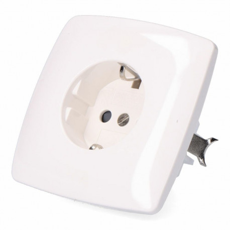 Plug socket F-line White 16 A Schuko