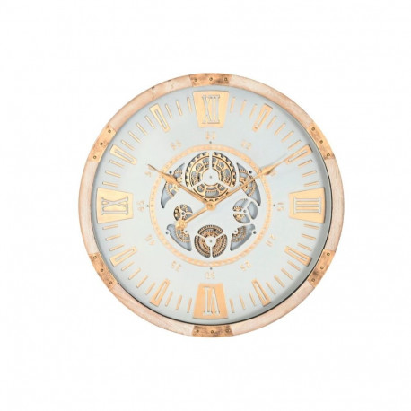 Wall Clock Home ESPRIT White Natural Crystal Fir Urban 63 X 8 X 63 CM