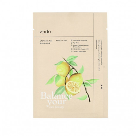 Kooriv mask Ondo Beauty 36.5 CHARCOAL & YUJA 25 ml