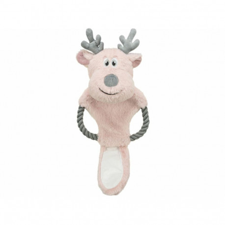 Pehme mänguasi koertele Trixie Roosa Polüester Puuvill Jõulu põhjapõder 47 cm