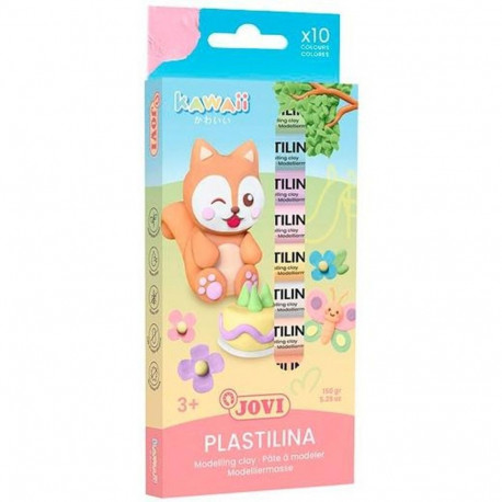 Plastiliin kangides Jovi KAWAII Mitmevärviline 10 Tükid, osad