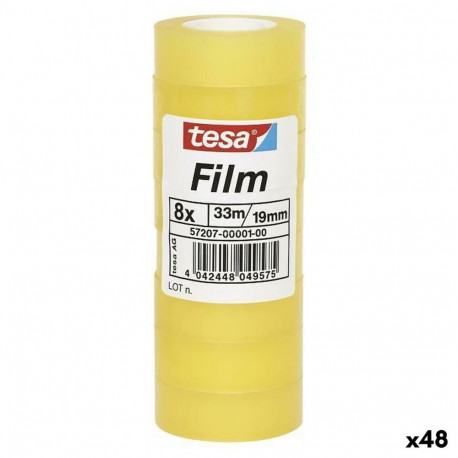 Adhesive Tape TESA Transparent 19 mm x 33 m 8 Pieces (48 Units)