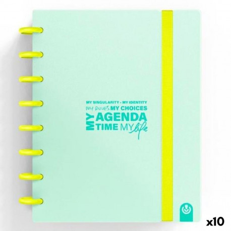 Päevik Carchivo My Agenda Time My Lfe Mündiroheline A5 (10 Ühikut)