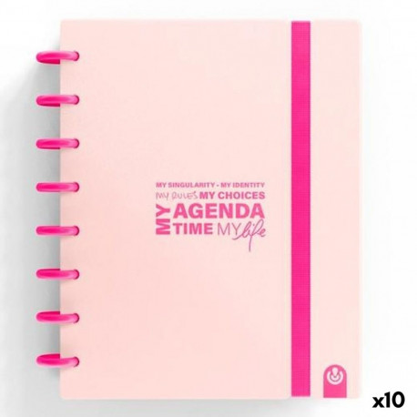 Päevik Carchivo My Agenda Time My Lfe Roosa A5 (10 Ühikut)