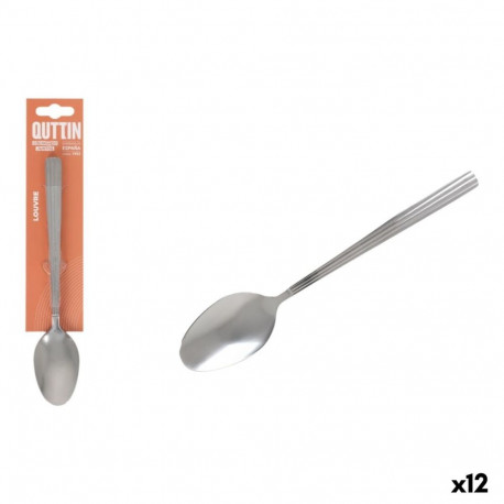 Lusikate Komplekt Quttin Louvre Hõbedane 2 mm 20,4 x 3,8 cm 3 Tükid, osad (12 Ühikut)