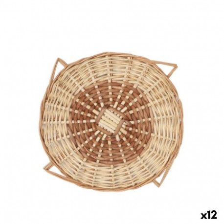 Table Mat Privilege Brown wicker Ø 30 cm (12 Units)