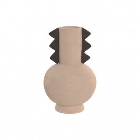 Vase Home ESPRIT Brown Grey Stoneware 18 x 18 x 29 cm