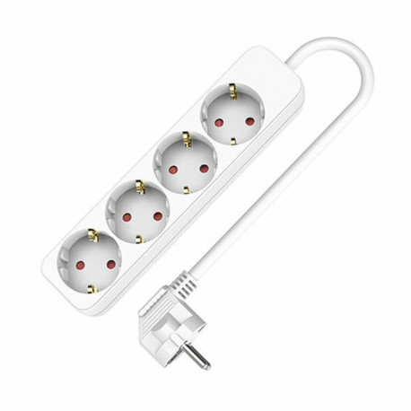 4-socket plugboard without power switch TM Electron TMUAD504 White 3680 W (1,5 m) (4 Units)