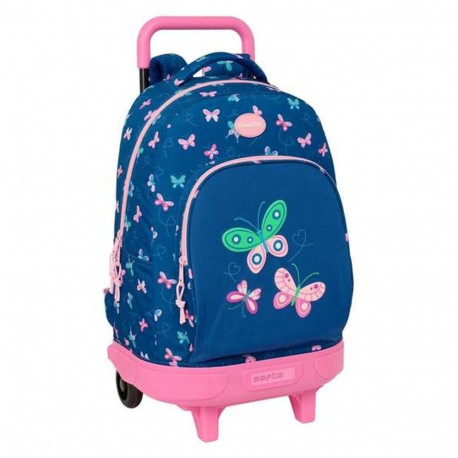 Ratastega koolikott BlackFit8 Mariposas Mitmevärviline 33 x 45 x 22 cm Liblikad