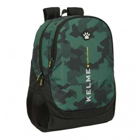 School Bag Kelme Camo Black Green 32 x 44 x 16 cm