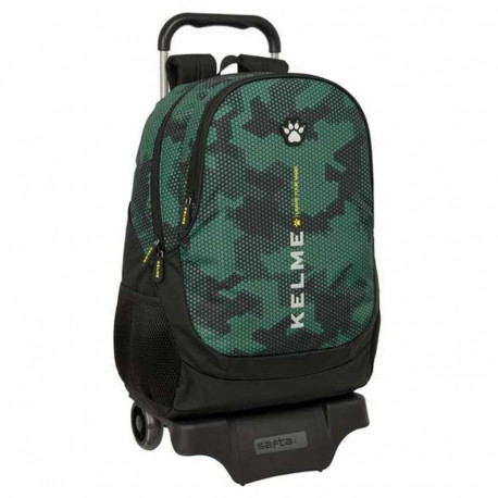 School Bag Kelme Camo Black Green 32 x 44 x 16 cm