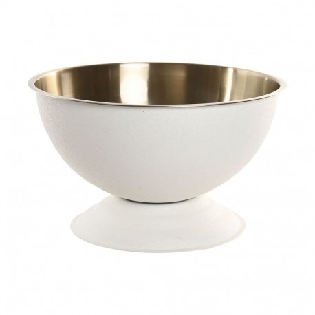 Champagne Cooler Home ESPRIT White Golden Stainless steel Aluminium Loft 40 x 40 x 23 cm