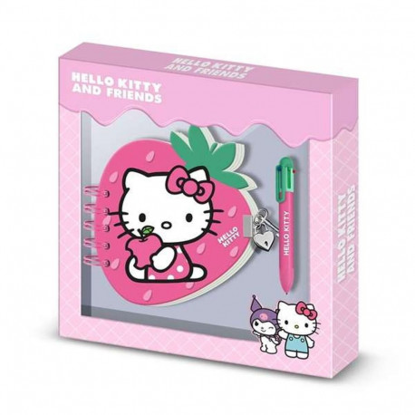 Diary with accessories Hello Kitty Pink 24 x 23 x 2,5 cm