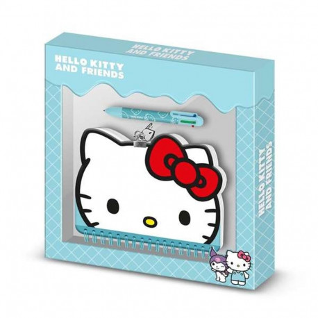 Päevik aksessuaaridega Hello Kitty Sinine 24 x 23 x 2,5 cm