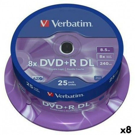 DVD+R Verbatim DL 8,5 GB 8x (8 Units)