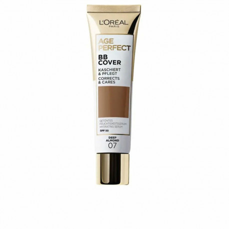 Make-up L'Oreal Make Up AGE PERFECT BB COVER Nº 07-Deep Almond Spf 50 30 ml