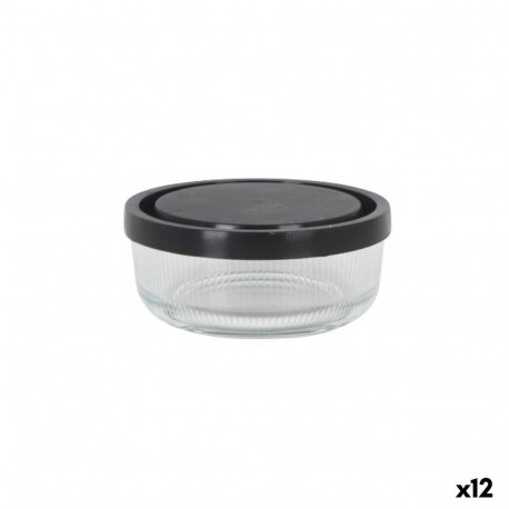 Katlakivi eraldamise kassett Borgonovo Igloo lines Must Läbipaistev Klaas 320 ml (12 Ühikut)