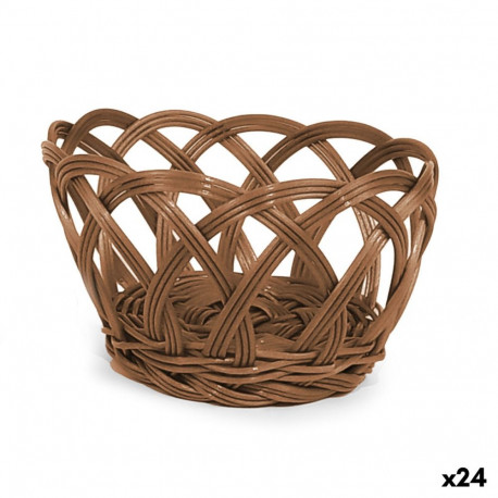Leivakorv My Bar RATTAN polüpropüleen Ümmargune 15 x 8 cm (24 Ühikut)