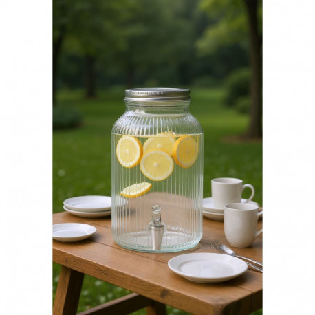 Water Dispenser La Mediterránea Lines Glass 6 L 18 x 31,5 cm (6 Units)